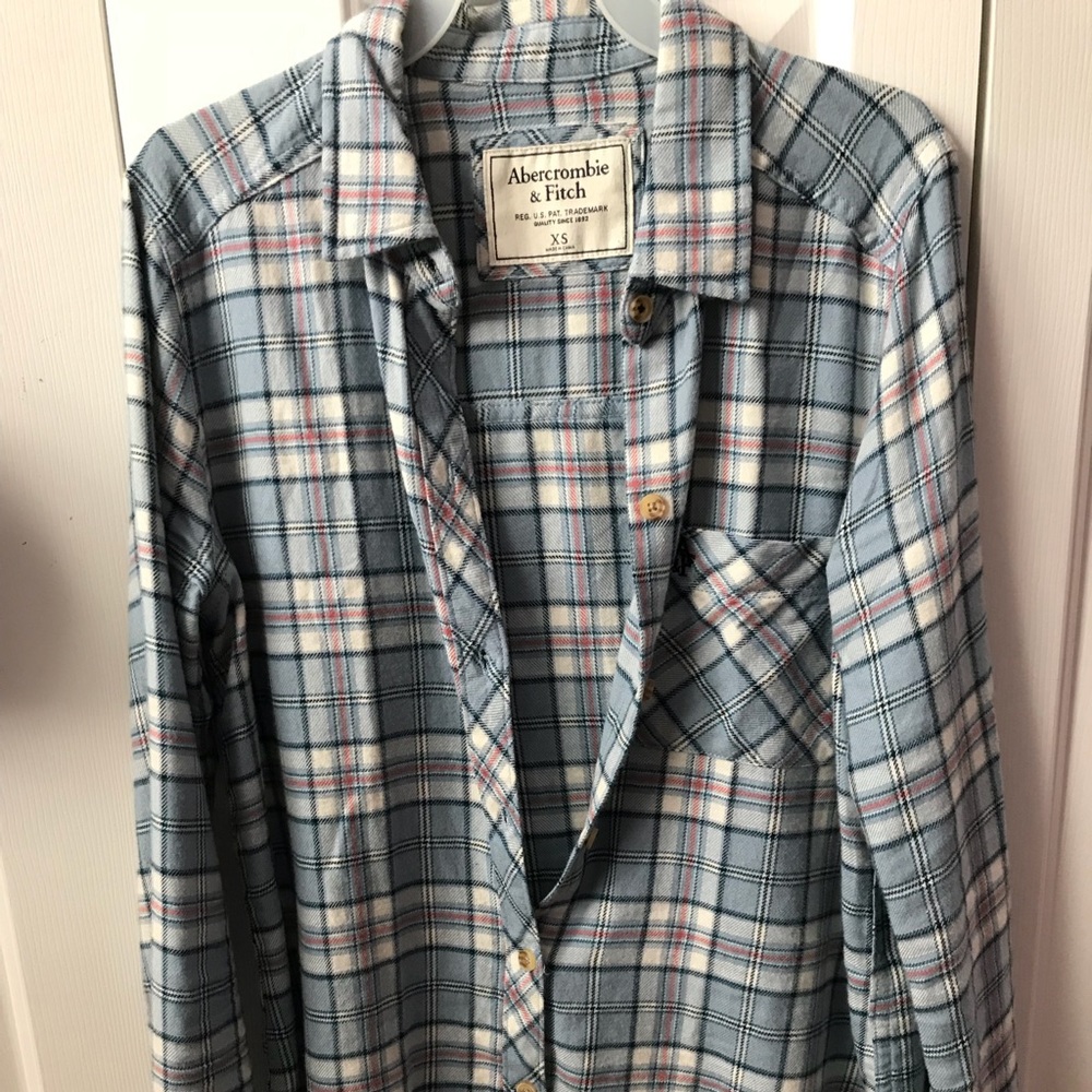 Abercrombie & Fitch Blue Flannel Shirt